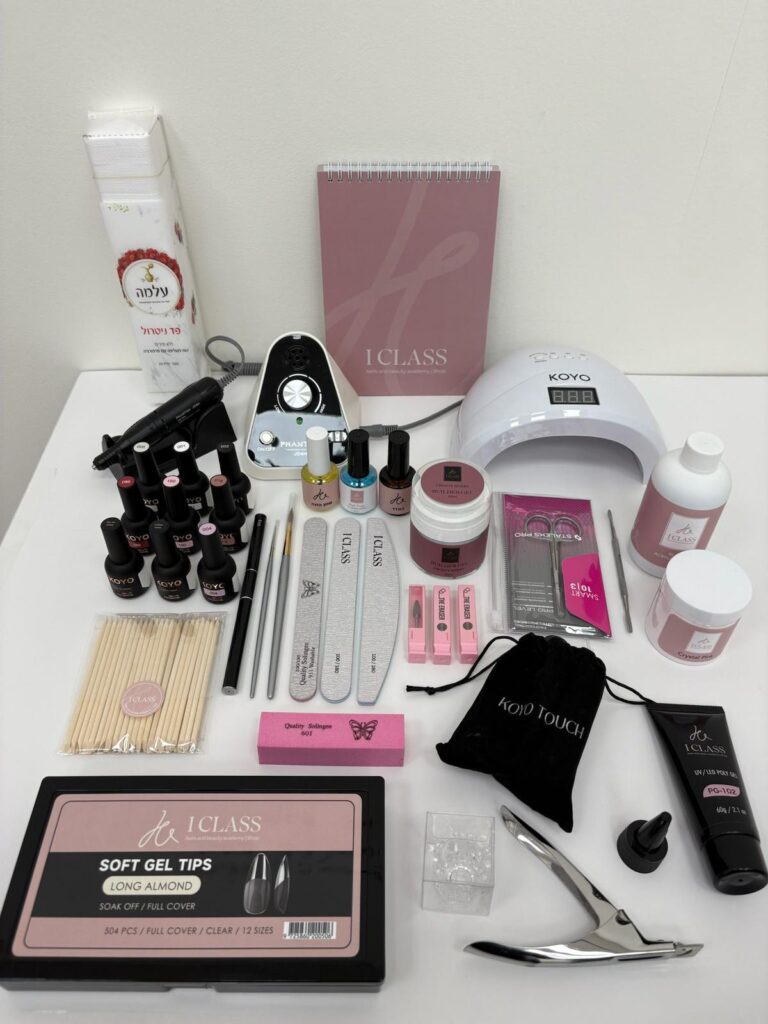 ערכת לימוד קורס ציפורניים לק ג'ל